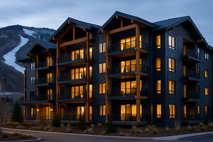 Illustrative resort condominium at Canyons Village, Park City Mountain